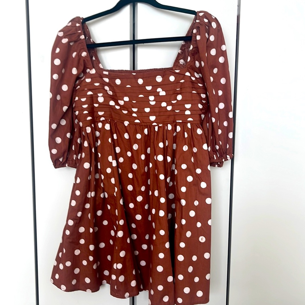 Abercrombie & Fitch Brown Polka Dot Dress